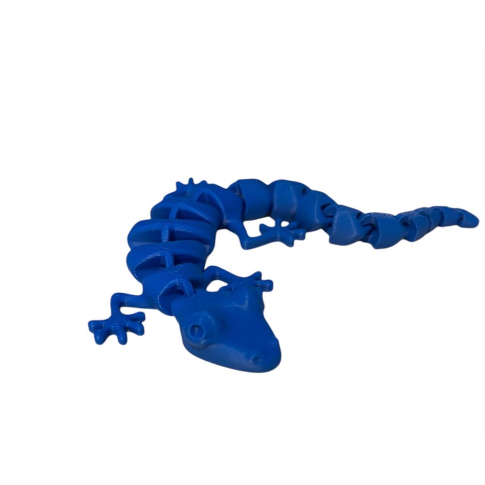 3D Printed 7" Articulated Lizard - Blue - 3004-05